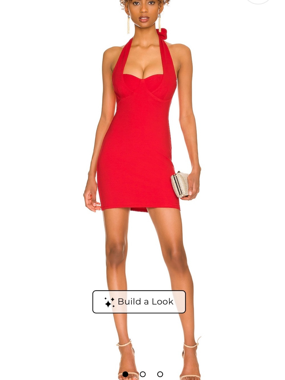 Lovers + Friends Red Halter Mini Dress